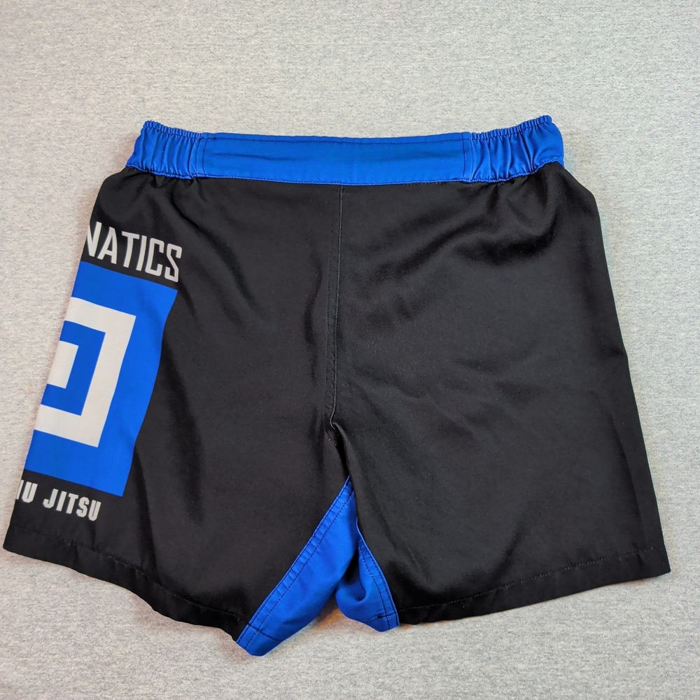 Fuji BJJ Jiu Jitsu Fanatics Grappling Fight Shorts Black Blue Mens Size 30 - Picture 2 of 8